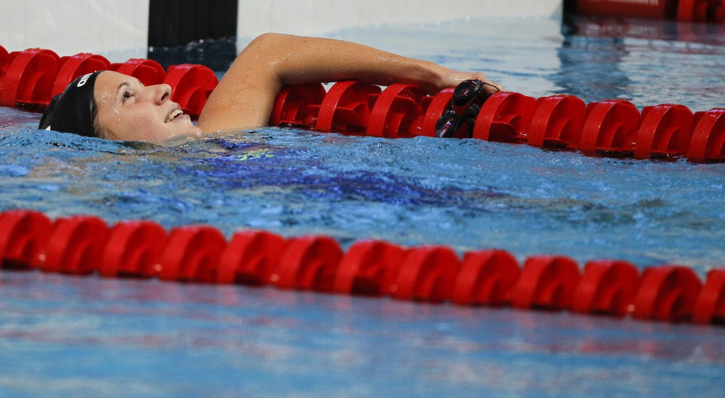 Kazany, 2015. augusztus 4. Kapás Boglárka az 1500 méteres gyorsúszás döntõje után a kazanyi vizes világbajnokságon 2015. augusztus 4-én. A versenyzõ a harmadik helyen végzett. MTI Fotó: Kovács Anikó