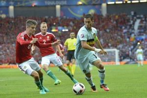 Nagy Ádám és Eden Hazard a nyolcaddöntőben Forrás: focieb2016.com