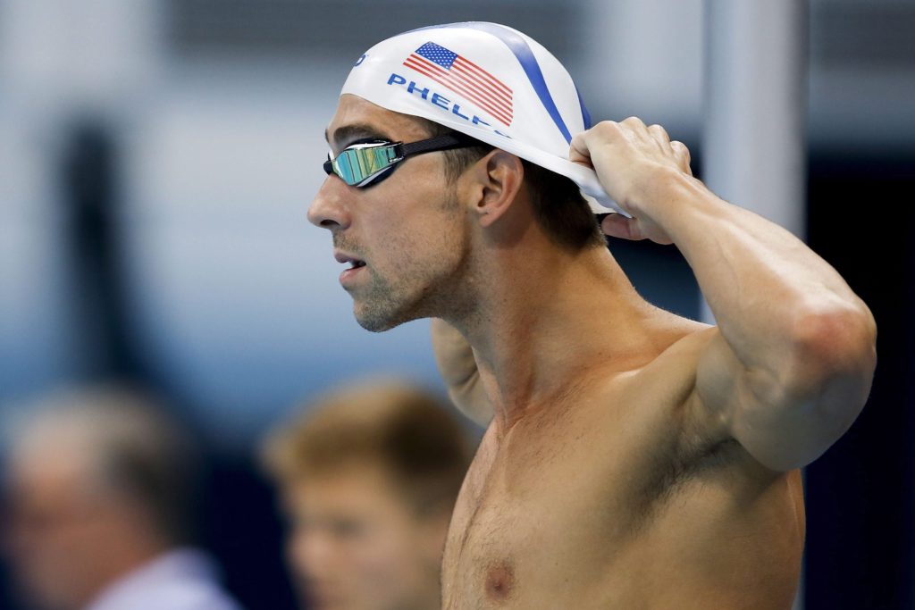 Rio de Janeiro, 2016. augusztus 2. Michael Phelps tizennyolcszoros olimpiai bajnok amerikai úszó edz az Olimpiai Uszodában Rio de Janeiróban 2016. augusztus 2-án, három nappal a riói nyári játékok kezdete elõtt. (MTI/EPA/Patrick B. Kraemer)