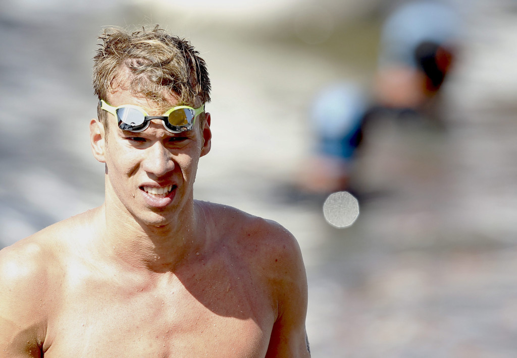 Kazany, 2015. július 25.
Papp Márk a nyíltvízi úszók férfi 5 kilométeres versenyszáma után a kazanyi vizes világbajnokságon 2015. július 25-én. A magyar versenyzõ a 13. helyen végzett.
MTI Fotó: Kovács Anikó