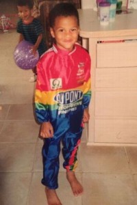 Gyerekként, Jeff Gordon csapatának színeiben Forrás: espn.com