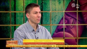 Ifj. Balzsay Károly az M4 Sport reggeli műsorában Fotó: M4 Sport