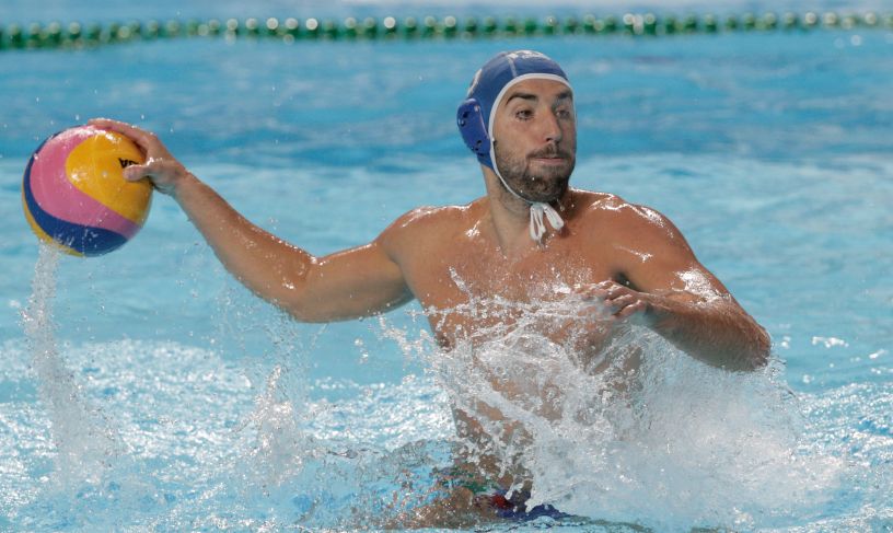 KAZAN, RUSSIA - AUGUST 08: Alex Giorgetti #5 of Italy in action during the Men's bronze medal match between Greece and Italy on day fifteen of the 16th FINA World Championships at the Water Polo Arena on August 8, 2015 in Kazan, Russia. (Photo by Adam Pretty/Getty Images)