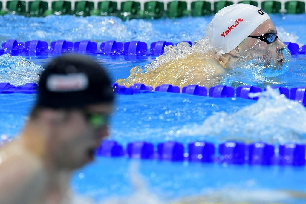 Budapest, 2017. július 26.
Sós Dániel a férfi 200 méteres vegyesúszás elõfutamában a 17. vizes világbajnokságon a Duna Arénában 2017. július 26-án.
MTI Fotó: Kovács Tamás